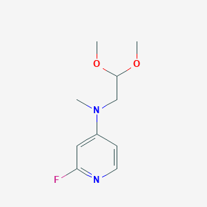 molecular formula C10H15FN2O2 B1481416 N-(2,2-dimethoxyethyl)-2-fluoro-N-methylpyridin-4-amine CAS No. 2097960-20-6