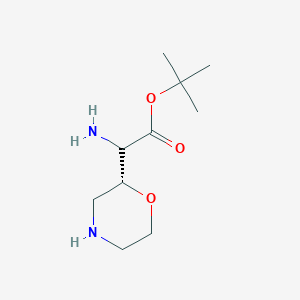 molecular formula C10H20N2O3 B14814166 tert-butyl 2-amino-2-[(2R)-morpholin-2-yl]acetate 
