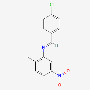molecular formula C14H11ClN2O2 B14814242 N-[(E)-(4-chlorophenyl)methylidene]-2-methyl-5-nitroaniline 