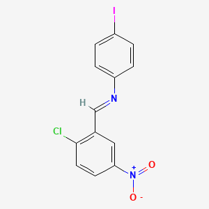 molecular formula C13H8ClIN2O2 B14814392 N-[(E)-(2-chloro-5-nitrophenyl)methylidene]-4-iodoaniline 