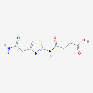 molecular formula C9H11N3O4S B1481440 4-((4-(2-Amino-2-oxoethyl)thiazol-2-yl)amino)-4-oxobutanoic acid CAS No. 2097963-29-4