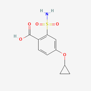 molecular formula C10H11NO5S B14814444 4-Cyclopropoxy-2-sulfamoylbenzoic acid 