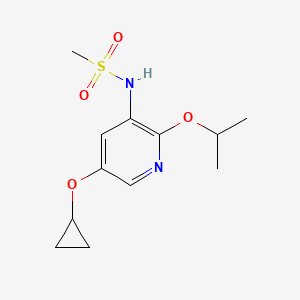molecular formula C12H18N2O4S B14814502 N-(5-Cyclopropoxy-2-isopropoxypyridin-3-YL)methanesulfonamide 
