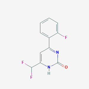 molecular formula C11H7F3N2O B1481457 4-(difluoromethyl)-6-(2-fluorophenyl)pyrimidin-2(1H)-one CAS No. 1271477-58-7