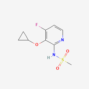 molecular formula C9H11FN2O3S B14814816 N-(3-Cyclopropoxy-4-fluoropyridin-2-YL)methanesulfonamide 