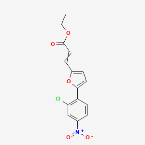 molecular formula C15H12ClNO5 B14814842 Ethyl 3-[5-(2-chloro-4-nitrophenyl)furan-2-yl]prop-2-enoate 