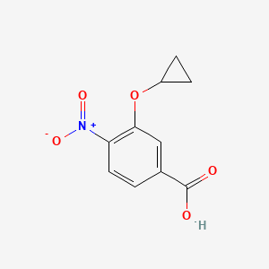 molecular formula C10H9NO5 B14814844 3-Cyclopropoxy-4-nitrobenzoic acid 