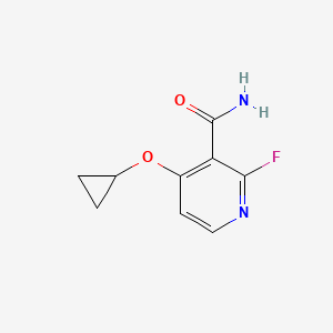 molecular formula C9H9FN2O2 B14814845 4-Cyclopropoxy-2-fluoronicotinamide 