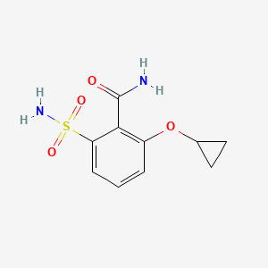 molecular formula C10H12N2O4S B14814882 2-Cyclopropoxy-6-sulfamoylbenzamide 