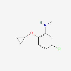 molecular formula C10H12ClNO B14814923 5-Chloro-2-cyclopropoxy-N-methylaniline 