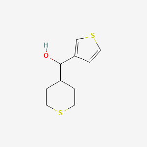 molecular formula C10H14OS2 B1481496 (tetrahydro-2H-thiopyran-4-yl)(thiophen-3-yl)methanol CAS No. 2000735-72-6