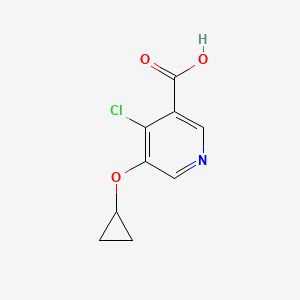 molecular formula C9H8ClNO3 B14814965 4-Chloro-5-cyclopropoxynicotinic acid 