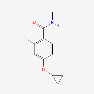 molecular formula C11H12INO2 B14814988 4-Cyclopropoxy-2-iodo-N-methylbenzamide 