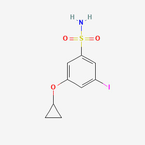 molecular formula C9H10INO3S B14815005 3-Cyclopropoxy-5-iodobenzenesulfonamide 