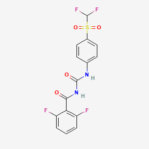 molecular formula C15H10F4N2O4S B14815048 N-({4-[(difluoromethyl)sulfonyl]phenyl}carbamoyl)-2,6-difluorobenzamide 