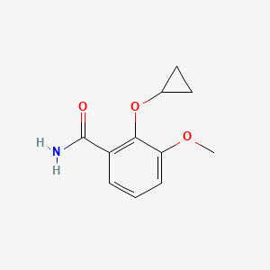 molecular formula C11H13NO3 B14815053 2-Cyclopropoxy-3-methoxybenzamide 
