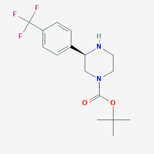 molecular formula C16H21F3N2O2 B14815060 tert-Butyl (R)-3-(4-(trifluoromethyl)phenyl)piperazine-1-carboxylate 
