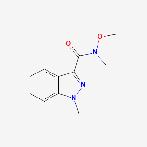 molecular formula C11H13N3O2 B14815075 N-methoxy-N,1-dimethyl-1H-indazole-3-carboxamide 