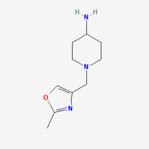 molecular formula C10H17N3O B1481508 1-[(2-Methyl-1,3-oxazol-4-yl)methyl]piperidin-4-amine CAS No. 1875419-32-1