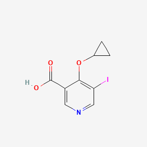 molecular formula C9H8INO3 B14815097 4-Cyclopropoxy-5-iodonicotinic acid 