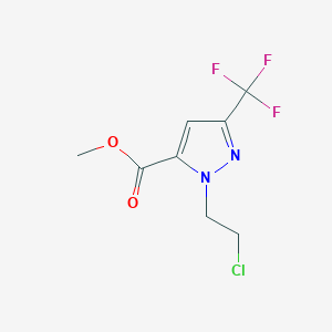 molecular formula C8H8ClF3N2O2 B1481510 methyl 1-(2-chloroethyl)-3-(trifluoromethyl)-1H-pyrazole-5-carboxylate CAS No. 2098036-08-7