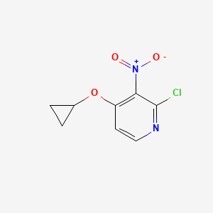 molecular formula C8H7ClN2O3 B14815107 2-Chloro-4-cyclopropoxy-3-nitropyridine 