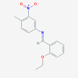 molecular formula C16H16N2O3 B14815127 N-[(E)-(2-ethoxyphenyl)methylidene]-4-methyl-3-nitroaniline 