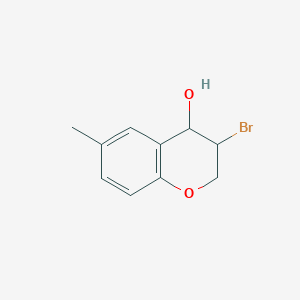 molecular formula C10H11BrO2 B14815139 3-Bromo-6-methylchroman-4-OL 