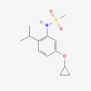 molecular formula C13H19NO3S B14815149 N-(5-Cyclopropoxy-2-isopropylphenyl)methanesulfonamide 