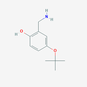 molecular formula C11H17NO2 B14815151 2-(Aminomethyl)-4-(tert-butoxy)phenol 