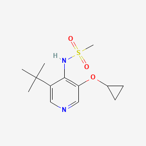 molecular formula C13H20N2O3S B14815188 N-(3-Tert-butyl-5-cyclopropoxypyridin-4-YL)methanesulfonamide 