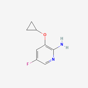 molecular formula C8H9FN2O B14815246 3-Cyclopropoxy-5-fluoropyridin-2-amine 