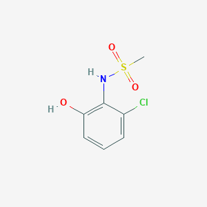 molecular formula C7H8ClNO3S B14815279 N-(2-Chloro-6-hydroxyphenyl)methanesulfonamide 