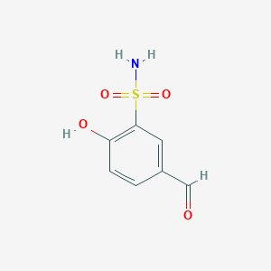 molecular formula C7H7NO4S B14815292 5-Formyl-2-hydroxybenzenesulfonamide 