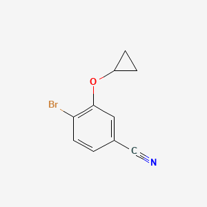 molecular formula C10H8BrNO B14815323 4-Bromo-3-cyclopropoxybenzonitrile 