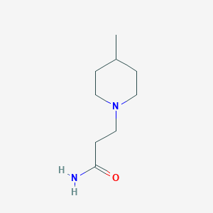 molecular formula C9H18N2O B14815325 3-(4-Methylpiperidin-1-yl)propanamide 