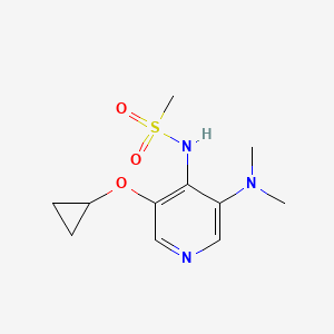 molecular formula C11H17N3O3S B14815348 N-(3-Cyclopropoxy-5-(dimethylamino)pyridin-4-YL)methanesulfonamide 