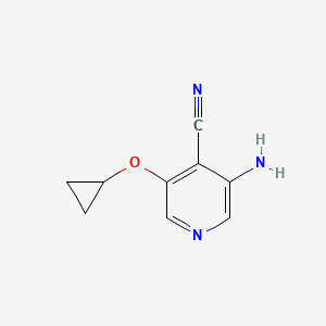 molecular formula C9H9N3O B14815370 3-Amino-5-cyclopropoxyisonicotinonitrile 