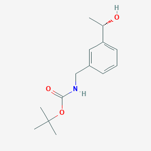 molecular formula C14H21NO3 B14815380 tert-Butyl (S)-(3-(1-hydroxyethyl)benzyl)carbamate 