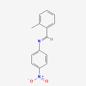 molecular formula C14H12N2O2 B14815397 N-[(E)-(2-methylphenyl)methylidene]-4-nitroaniline 