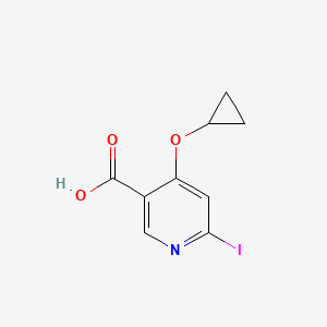 molecular formula C9H8INO3 B14815421 4-Cyclopropoxy-6-iodonicotinic acid 