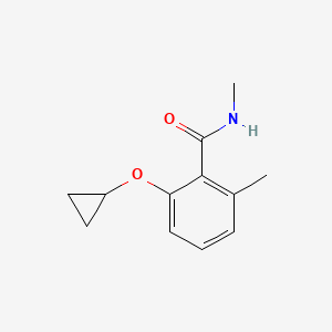 molecular formula C12H15NO2 B14815428 2-Cyclopropoxy-N,6-dimethylbenzamide 