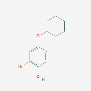 molecular formula C12H15BrO2 B14815486 2-Bromo-4-(cyclohexyloxy)phenol 