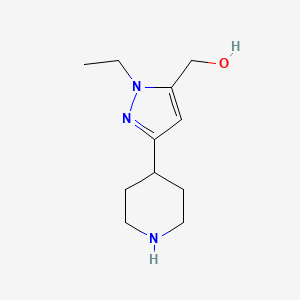 molecular formula C11H19N3O B1481552 (1-ethyl-3-(piperidin-4-yl)-1H-pyrazol-5-yl)methanol CAS No. 2091183-74-1