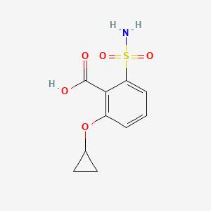 molecular formula C10H11NO5S B14815532 2-Cyclopropoxy-6-sulfamoylbenzoic acid 
