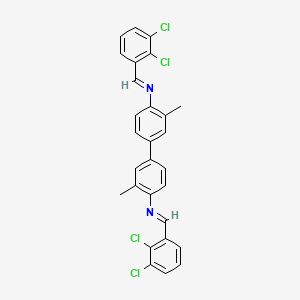 molecular formula C28H20Cl4N2 B14815537 N,N'-bis[(E)-(2,3-dichlorophenyl)methylidene]-3,3'-dimethylbiphenyl-4,4'-diamine 