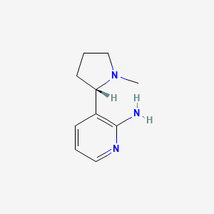 molecular formula C10H15N3 B14815617 3-[(2S)-1-methylpyrrolidin-2-yl]pyridin-2-amine 
