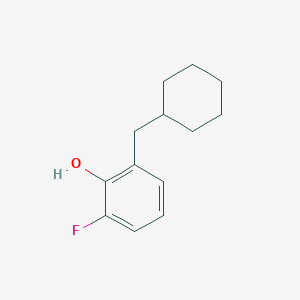 molecular formula C13H17FO B14815637 2-(Cyclohexylmethyl)-6-fluorophenol 