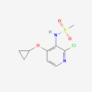 molecular formula C9H11ClN2O3S B14815667 N-(2-Chloro-4-cyclopropoxypyridin-3-YL)methanesulfonamide 