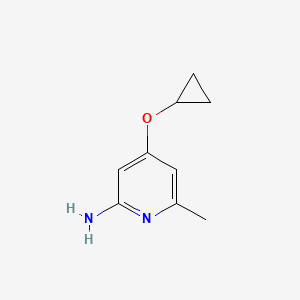 molecular formula C9H12N2O B14815672 4-Cyclopropoxy-6-methylpyridin-2-amine 